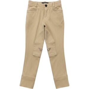 TuffRider Kids Cotton Pull On‎ Jods Tan Equestrian Riding Pants Size 4 10009-01